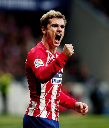 Griezmann celebra el 1-0.
