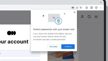 Google Chrome protege tus cuentas en el navegador con tu huella dactilar