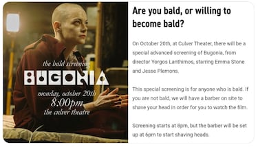 La película de Emma Stone que arrasará en los Oscar y te obliga a afeitarte la cabeza para verla