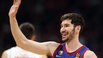 Belgrade (Serbia), 02/02/2024.- Barcelona's Dario Brizuela reacts during the Euroleague basketball match between Red Star Belgrade and FC Barcelona in Belgrade, Serbia, 02 February 2024. (Baloncesto, Euroliga, Belgrado) EFE/EPA/ANDREJ CUKIC
