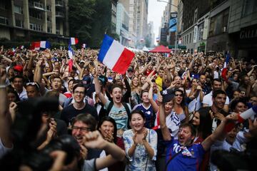 En Nueva York también se vivió la alegría francesa.