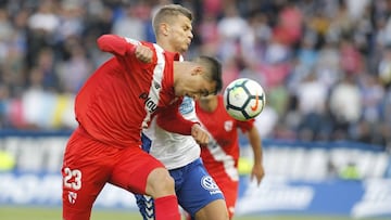Cristian González, en un partido con el Sevilla Atlético.