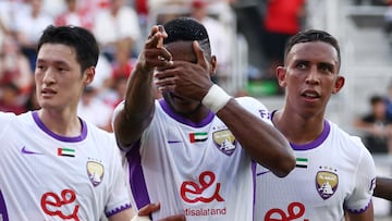 Soccer Football - FIFA Club World Cup - Group G - Wydad Casablanca v Al Ain - Audi Field, Washington, D.C., U.S. - June 26, 2025 Al Ain's Kodjo Laba celebrates scoring their first goal REUTERS/Kevin Lamarque TPX IMAGES OF THE DAY