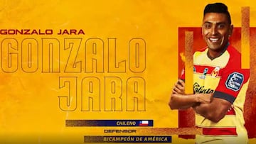 Gonzalo Jara, defensor de 34 años, fue oficializado en el Morelia de Valdivia, Rodríguez, Millar y Vegas. Será su sexto club en el extranjero.