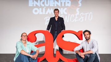 Amaya Valdemoro, Elisa Aguilar y Javier Beirán posan juntos en una nueva edición de 'Encuentros Olímpicos' de AS.