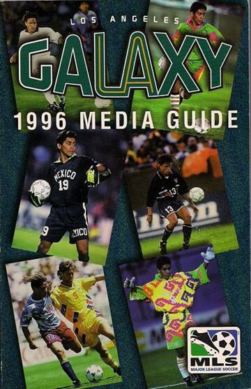 Guía de prensa inaugural de LA Galaxy, 1996. 