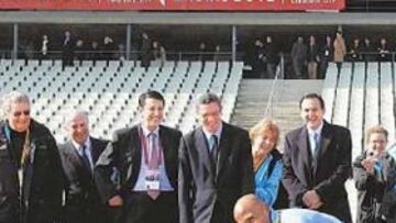 <b>VISITA. </b>La Comisión de Evaluación, durante su visita a Madrid para conocer el proyecto olímpico.