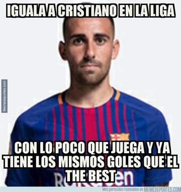 Alcácer, protagonista indiscutible de los memes del Barça-Sevilla