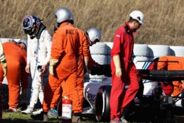 El canadiense Lance Stroll tuvo un accidente durante la tarde entrenamientos.