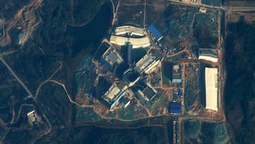 Vista satelital delcentro de fusión láser de China en Mianyang