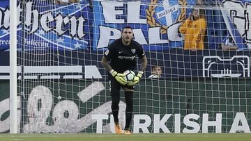 Roberto, portero del Málaga.