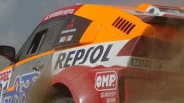 <b>PERTEHANSEL, SEGUNDO.</b> El ganador del último Dakar ha encontrado en Saby a un duro competidor en coches por la Patagonia suramericana.