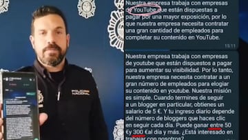 Aviso de la Policía Nacional: cuidado si te envían este mensaje en el que te ofrecen dinero