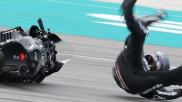 Martín se rompe en su estreno con el #1