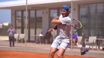 Nadal vuelve al trabajo en su academia en Mallorca
