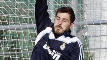 Iker Casillas se entrena en solitario tras volver de Zúrich