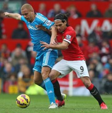 El delantero colombiano fue titular en el Manchester United ante el Sunderland.