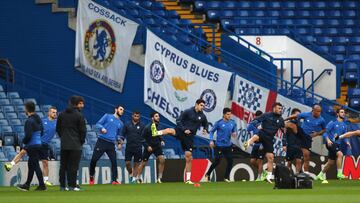 El Chelsea durante un entrenamiento.