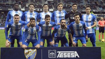 El once del M&aacute;laga ante el C&aacute;diz.