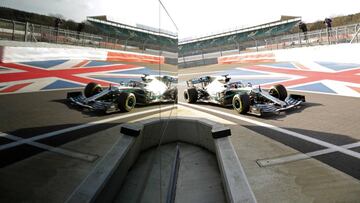 A handout picture taken at Silverstone in central England on February 13, 2019, and released by Mercedes in London, shows Mercedes' British driver Lewis Hamilton in the new Mercedes-AMG F1 W10 EQ Power+ formula one car. - Lewis Hamilton has delivered an ominous warning to his Formula One rivals by vowing to improve on his almost flawless championship-winning campaign in his Mercedes car. (Photo by HO / MERCEDES / AFP) / RESTRICTED TO EDITORIAL USE - MANDATORY CREDIT " AFP PHOTO / MERCEDES / HANDOUT" - NO MARKETING NO ADVERTISING CAMPAIGNS - DISTRIBUTED AS A SERVICE TO CLIENTS