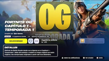 fortnite og nuevo modo capitulo 1 nuevo mapa