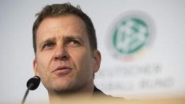 Bierhoff, en rueda de prensa.