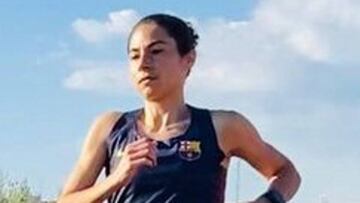 Marta Galimany en la pista de atletismo de Valls (Tarragona).