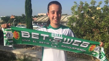 Rosita M&aacute;rquez con el Betis.