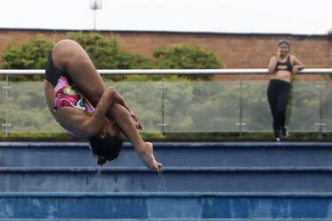 Entrenamientos en la Liga de Natación de Antioquia para el Campeonato Sudamericano en Argentina.