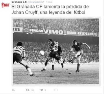 El mundo del deporte despide a Johan Cruyff en las redes sociales