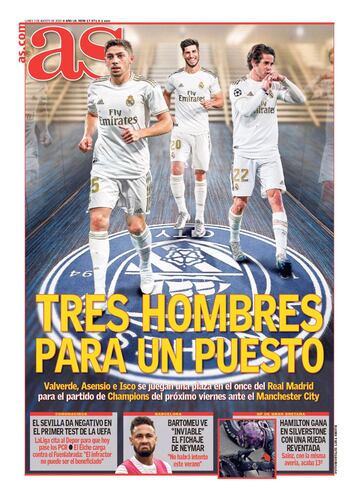 Las portadas de AS de agosto