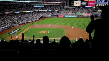 NEW YORK, NEW YORK - OCTOBER 29: Max Muncy #13 of the Los Angeles Dodgers strikes out during the eighth inning of Game Four of the 2024 World Series against the New York Yankees at Yankee Stadium on October 29, 2024 in the Bronx borough of New York City. Alex Slitz/Getty Images/AFP (Photo by Alex Slitz / GETTY IMAGES NORTH AMERICA / Getty Images via AFP)