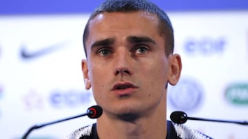 Griezmann en rueda de prensa.