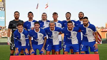 Alineación del Atlético contra el Sevilla.