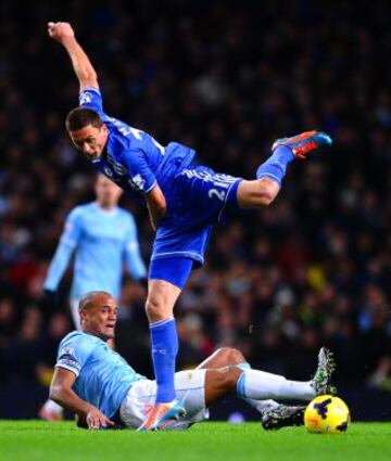 Vincent Kompany y Nemanja Matic.