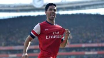 Arteta celebra su gol.