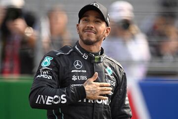 El piloto británico de Mercedes, Lewis Hamilton, segundo en la clasificación.