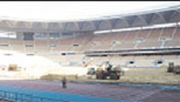 Las obras en el estadio ya han comenzado.