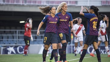 El Barcelona gole&oacute; al Rayo en el Mini Estadi.