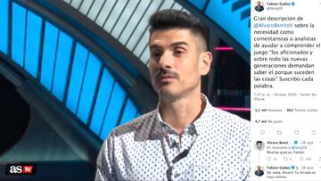 Álvaro Benito se hace famoso en Argentina: le llueven los elogios por su reflexión a AStv que es viral allí