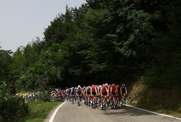 El pelotón durante la primera etapa del Tour de Francia.