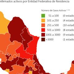 Mapa y casos de coronavirus en México por estados hoy 12 de julio