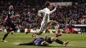 Odriozola, durante el partido ante el Leganés.