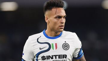 Lautaro Martinez of FC Internazionale during the Italian championship Serie A football match between SSC Napoli and FC Internazionale on February 12, 2022 at Diego Armando Maradona Stadium in Naples, Italy - Photo Reporter Napoli / LiveMedia / DPPI
 AFP7 