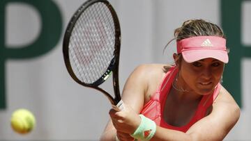 Paula Badosa, durante un partido.