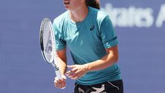 Iga Swiatek during a practice session before the start of the 2022 US Open at USTA Billie Jean King National Tennis Center on August 27, 2022.