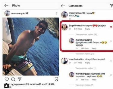 Márquez-Lorenzo: buen rollo y piropos mutuos en las redes