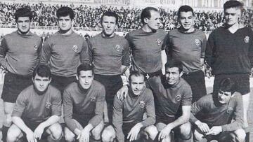 De izquierda a derecha, arriba: Bergara, Doro, Forteza, Bolao, Pais y Cobo; abajo, Mir, Achuri, Pepillo, Sampedro y Oviedo.