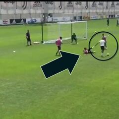 Cristiano y un golazo en el entrenamiento ¡Tremendo!