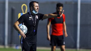 Diego Martínez durante un entrenamiento.